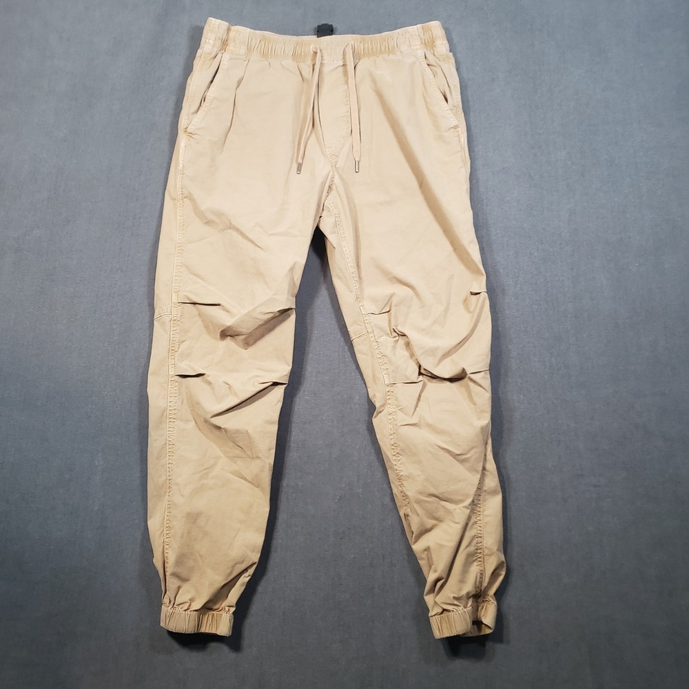 American Eagle Jogger Pants Mens Small Tan Ne(x)t Level Flex Khaki Drawstring